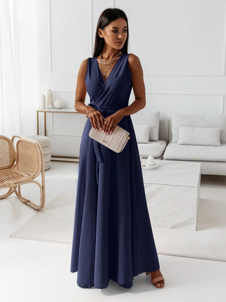 Kvinnors Bröllopsgäst Maxi Klänning | Wrap Stil