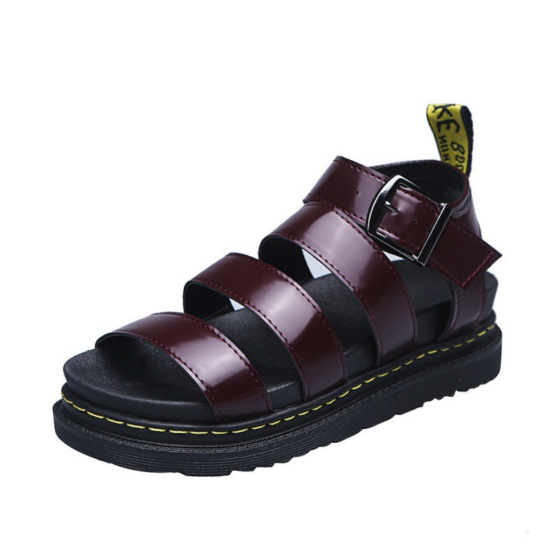 Sandaler för kvinnor | Triple Strap Plattform Ankelspänne