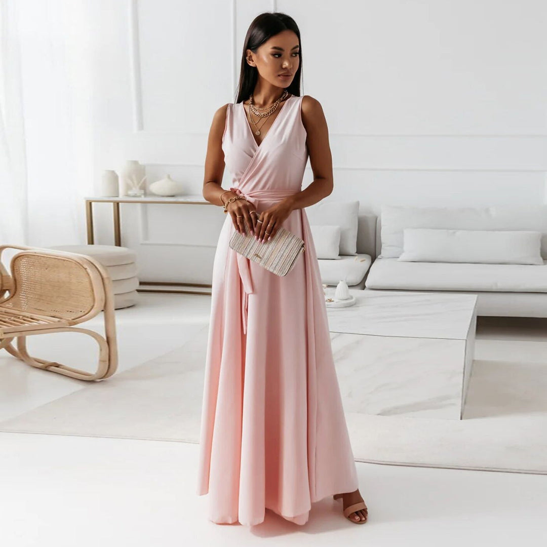 Kvinnors Bröllopsgäst Maxi Klänning | Wrap Stil