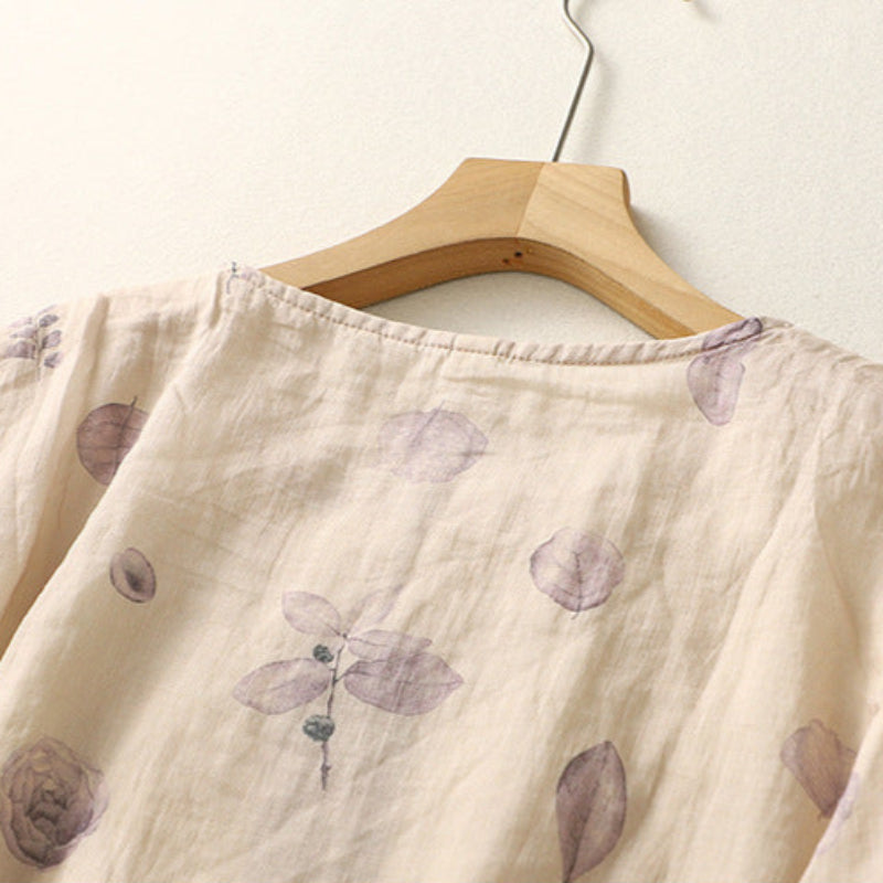 Kvinnors Blus | Knapp Framsida Detalj