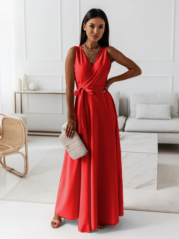 Kvinnors Bröllopsgäst Maxi Klänning | Wrap Stil