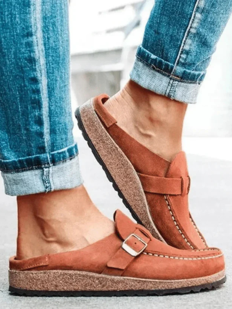 Loafers för kvinnor | Spänne Rem Stängd Tå
