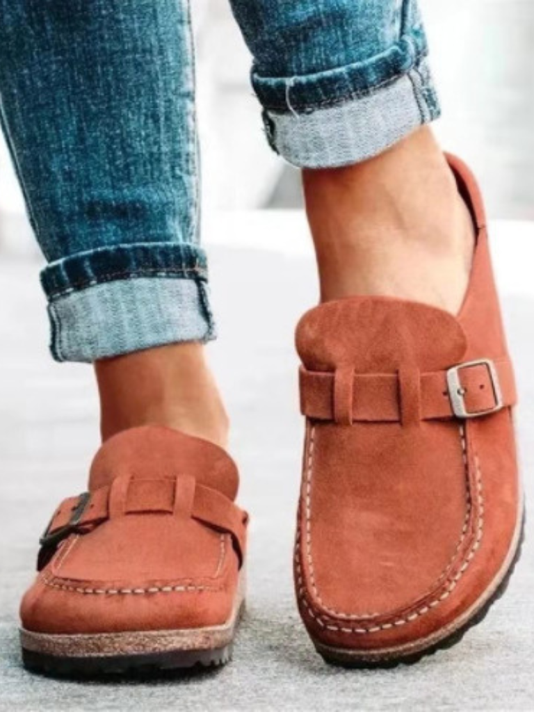 Loafers för kvinnor | Spänne Rem Stängd Tå