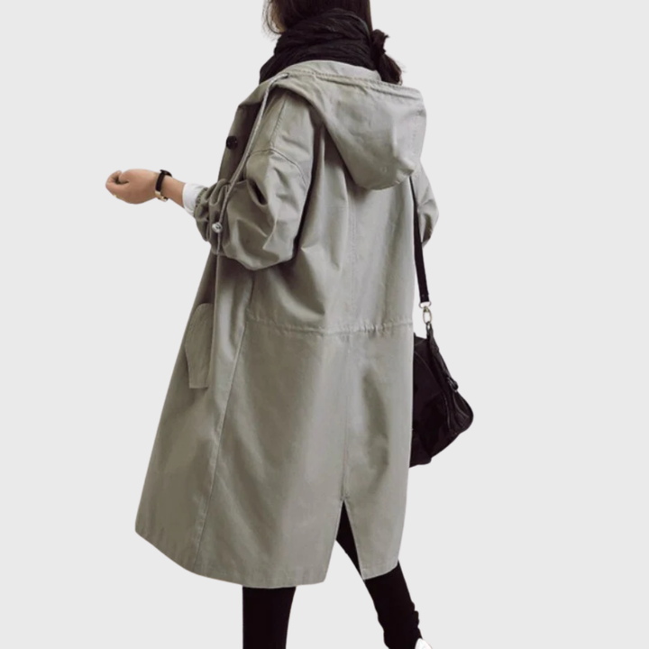 Kvinnors Kappa | Trench Longline Med Huva