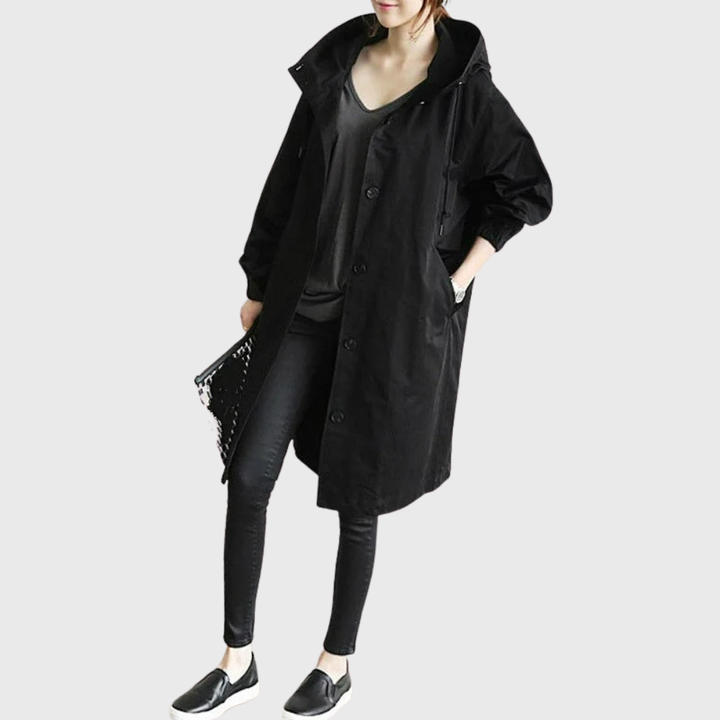 Kvinnors Kappa | Trench Longline Med Huva