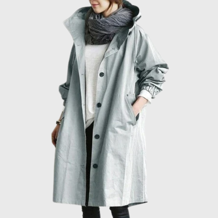 Kvinnors Kappa | Trench Longline Med Huva