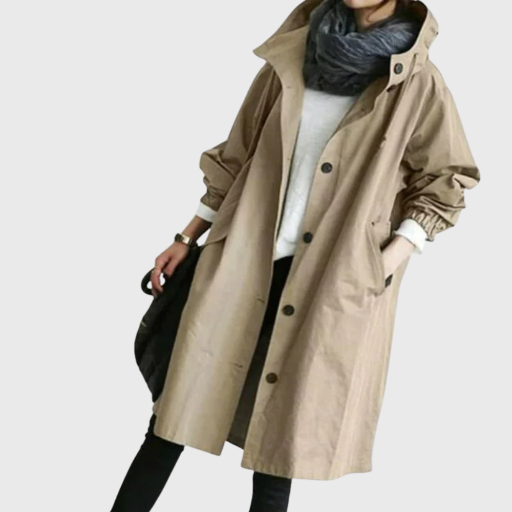 Kvinnors Kappa | Trench Longline Med Huva
