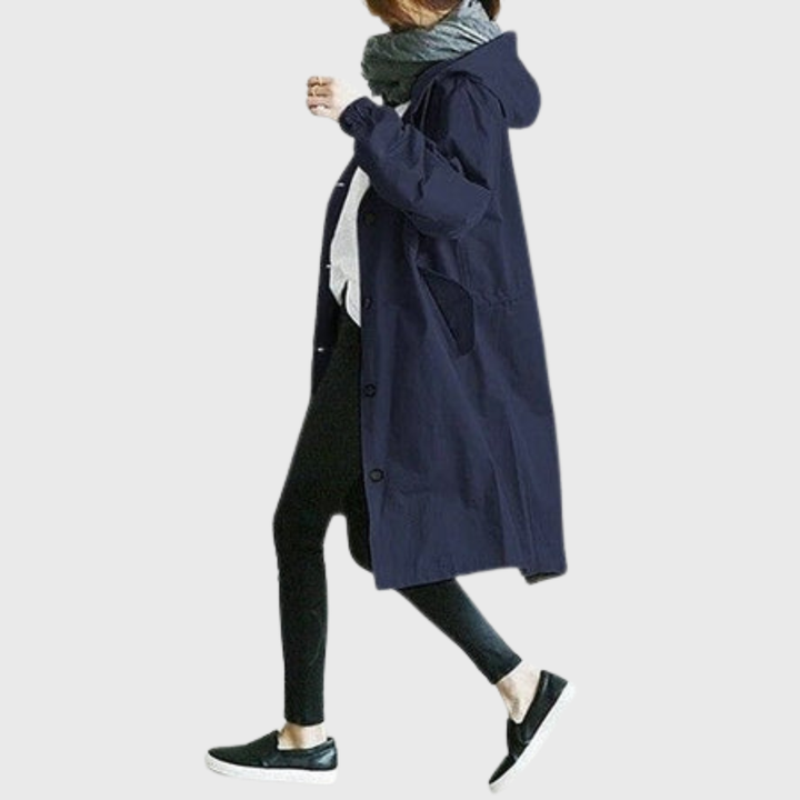 Kvinnors Kappa | Trench Longline Med Huva
