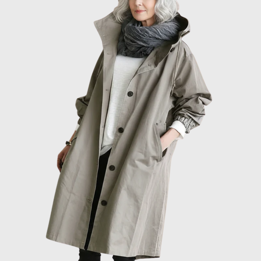 Kvinnors Kappa | Trench Longline Med Huva