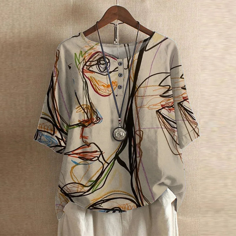 Kvinnors Blus | Vintage Blommönster