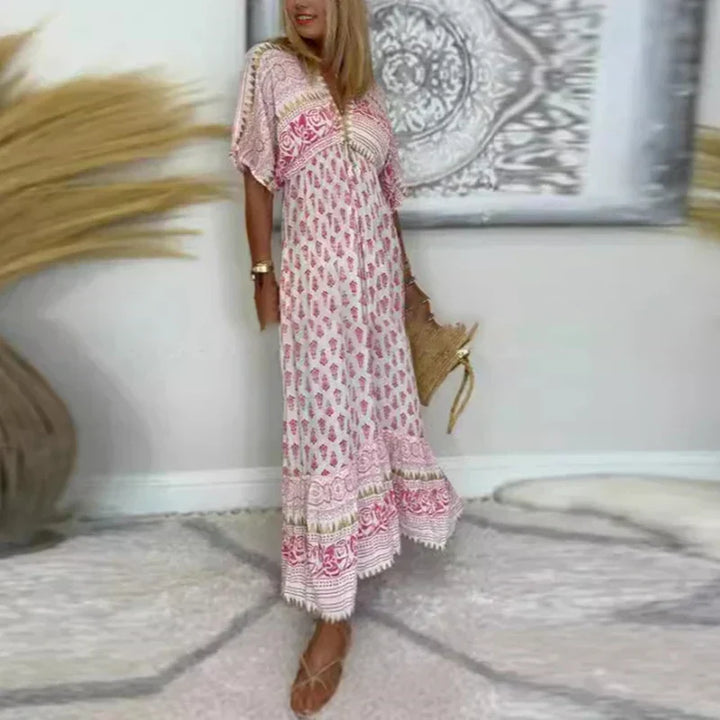 Kvinnors Klänning | Boho Tryck Maxi
