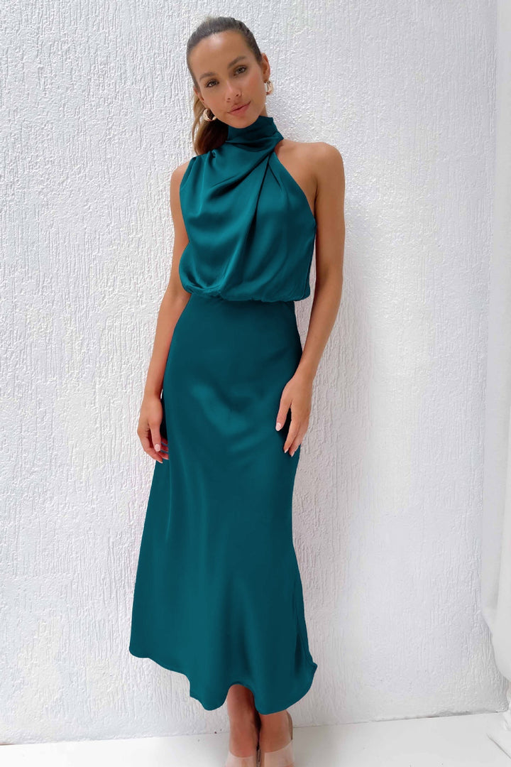 Kvinnors Aftonklänning | Halterneck Maxi