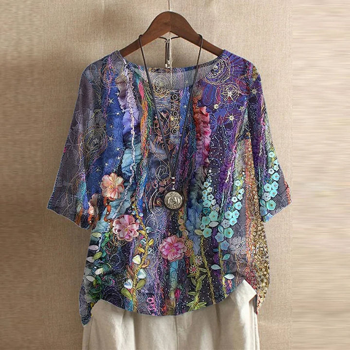 Kvinnors Blus | Vintage Blommönster