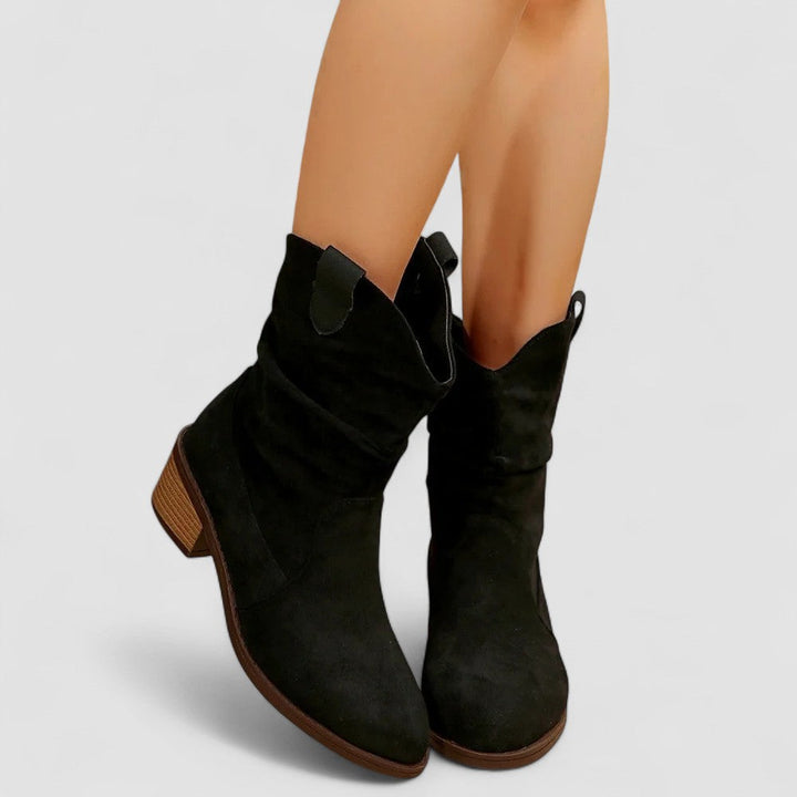 Stövlar för Kvinnor | Mid-Calf Dragflik Detalj