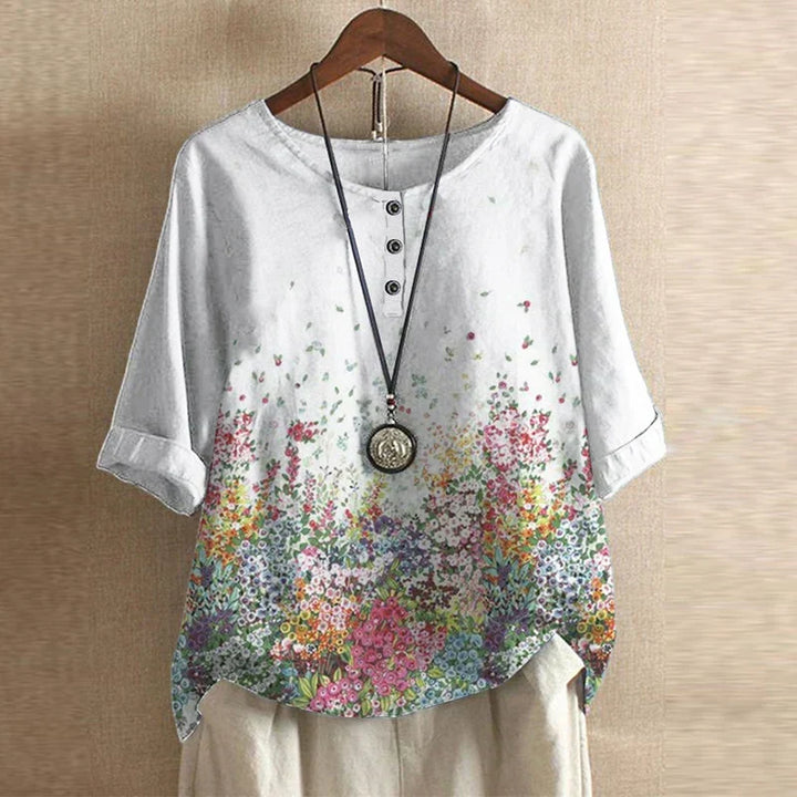 Kvinnors Blus | Vintage Blommönster