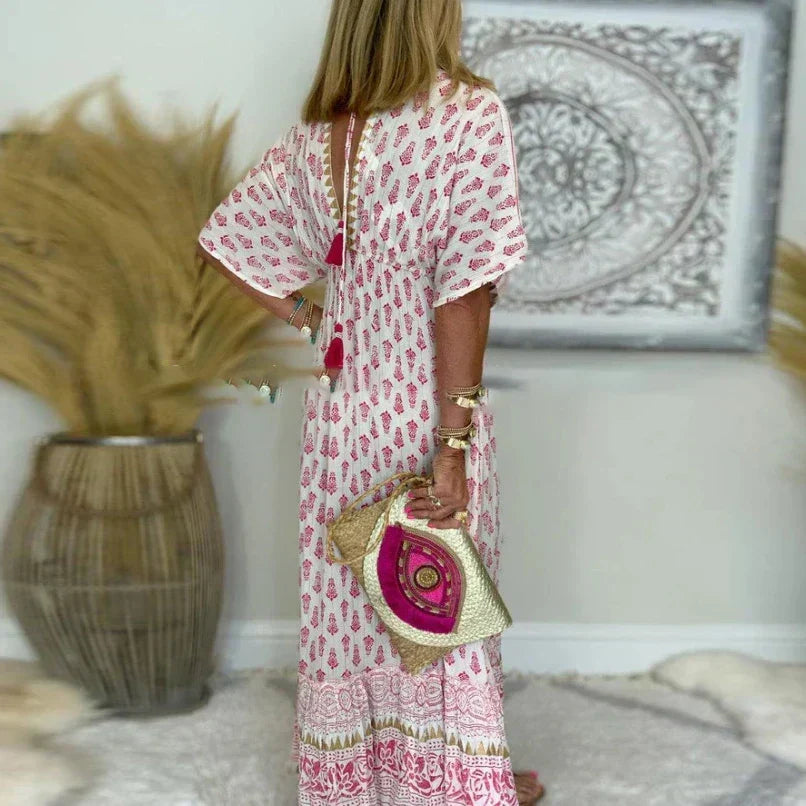 Kvinnors Klänning | Boho Tryck Maxi