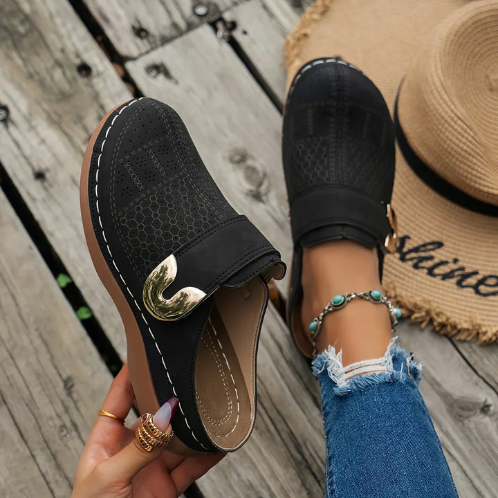 Kvinnors Wedge Sandaler | Perforerade Slip-On