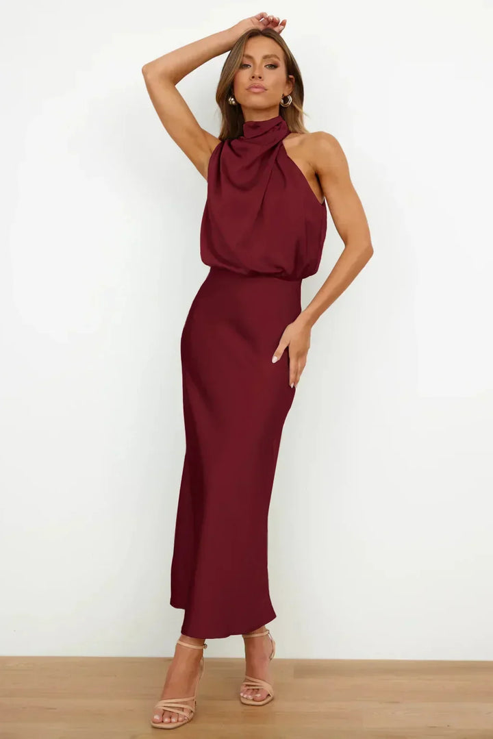 Kvinnors Aftonklänning | Halterneck Maxi