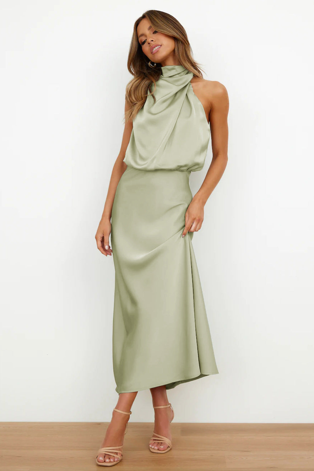 Kvinnors Aftonklänning | Halterneck Maxi