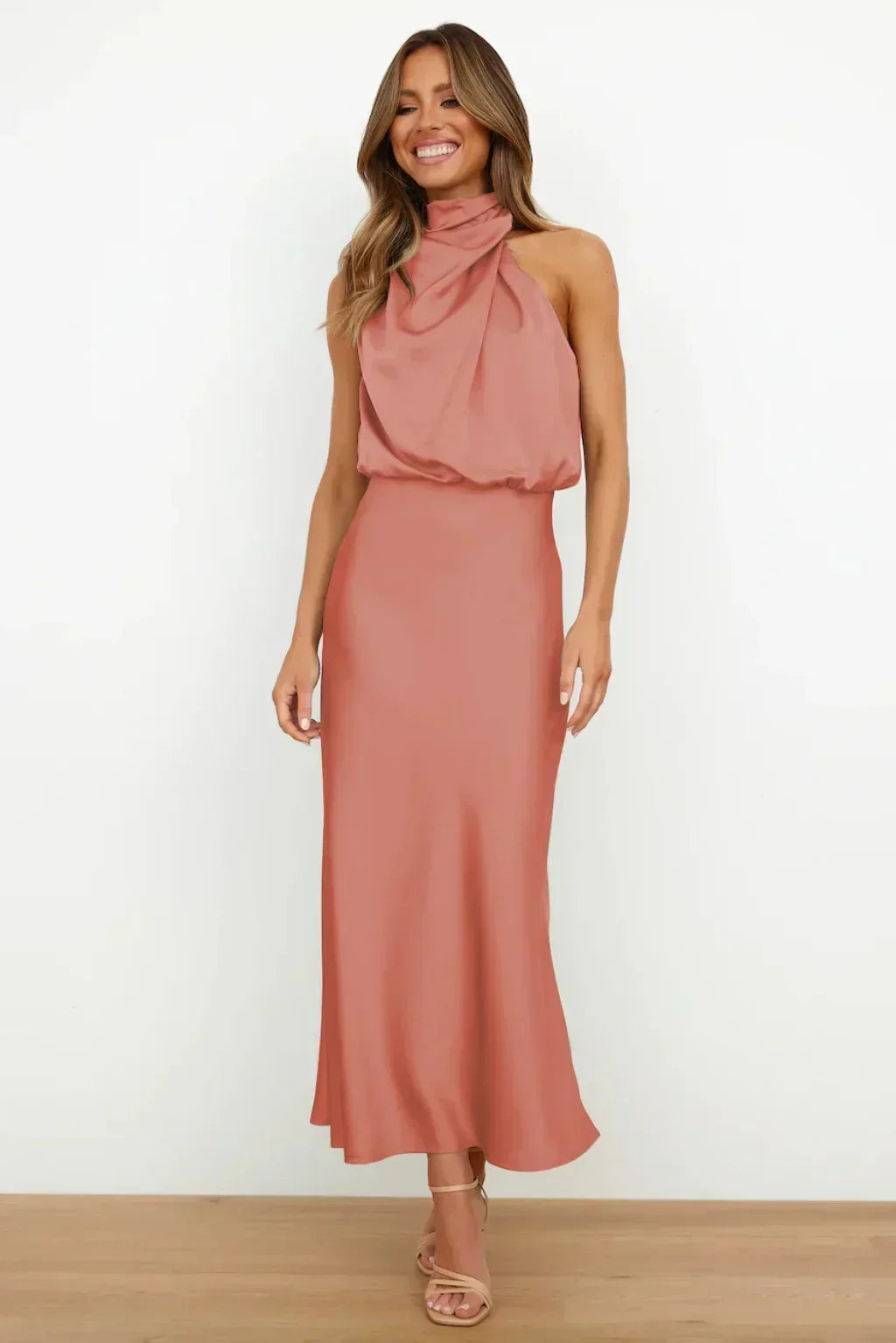 Kvinnors Aftonklänning | Halterneck Maxi