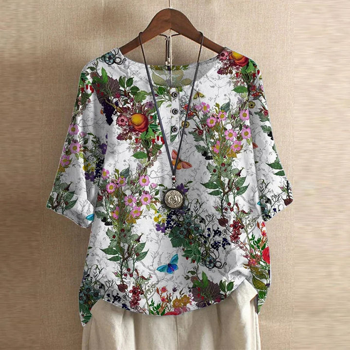 Kvinnors Blus | Vintage Blommönster