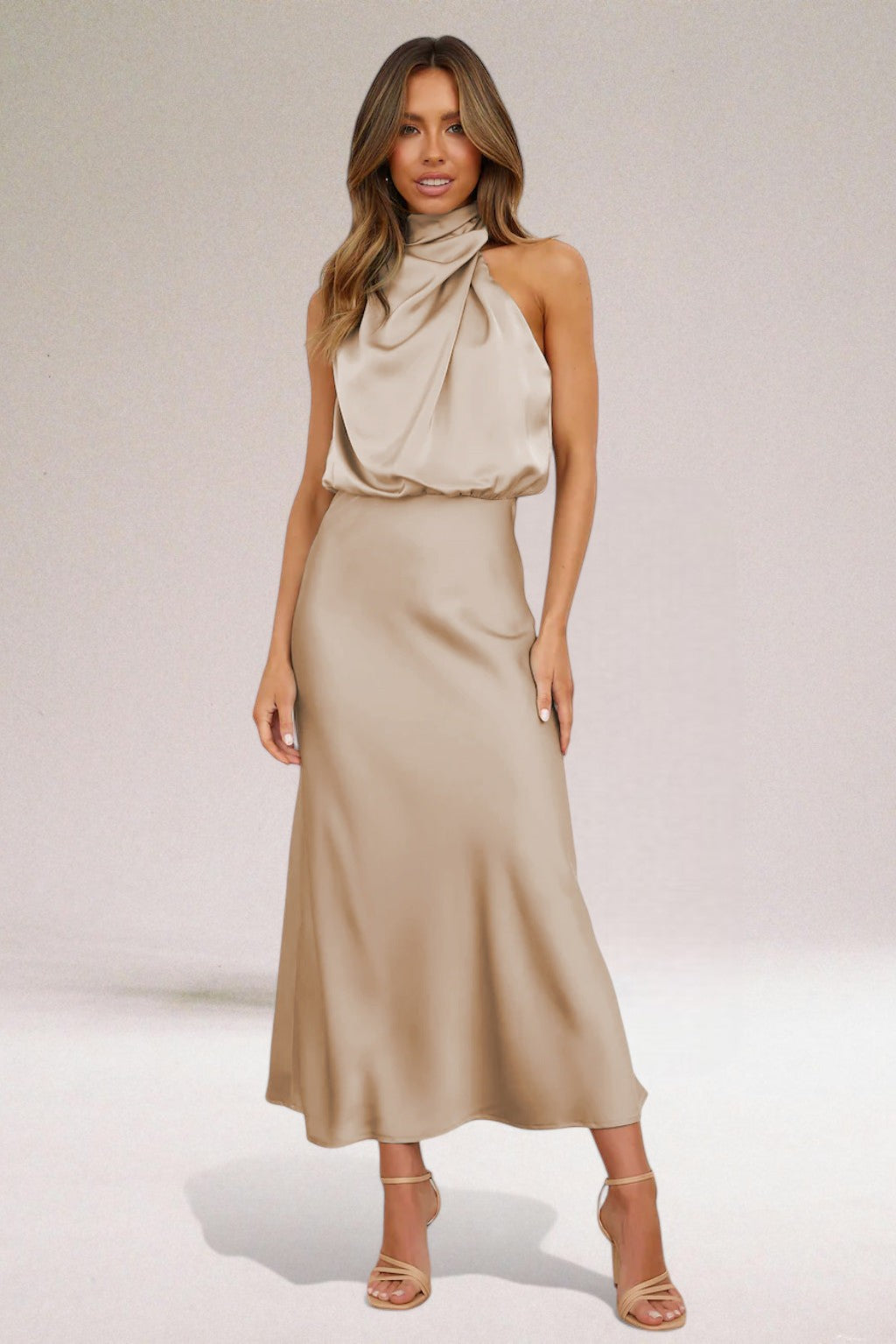 Kvinnors Klänning | Halterneck Maxi