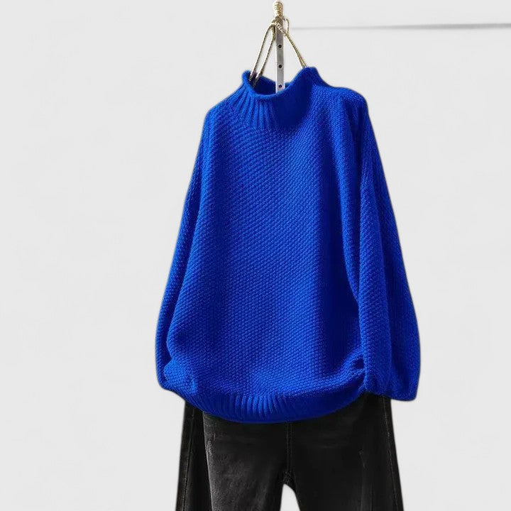 Kvinnors Tröja | Texturerad Mock Neck