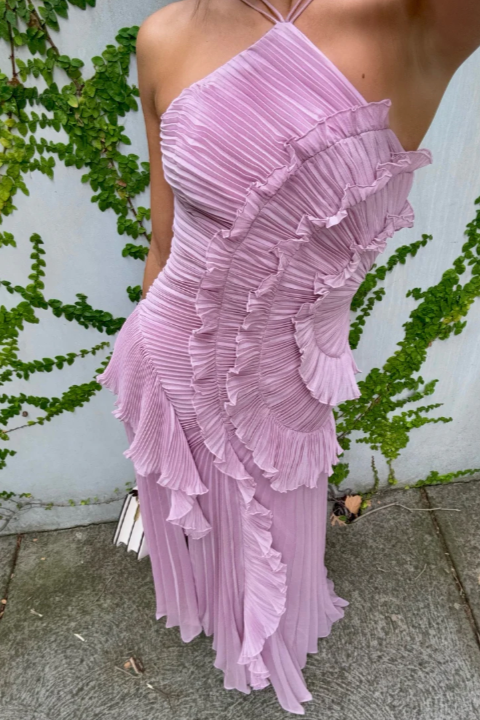 Kvinnors Klänning | Halterneck Plisserad Maxi