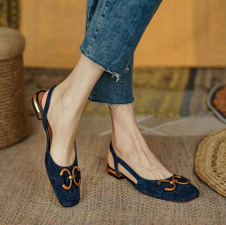Lägenheter För Kvinnor | Slingback Fyrkantig Tå Detalj