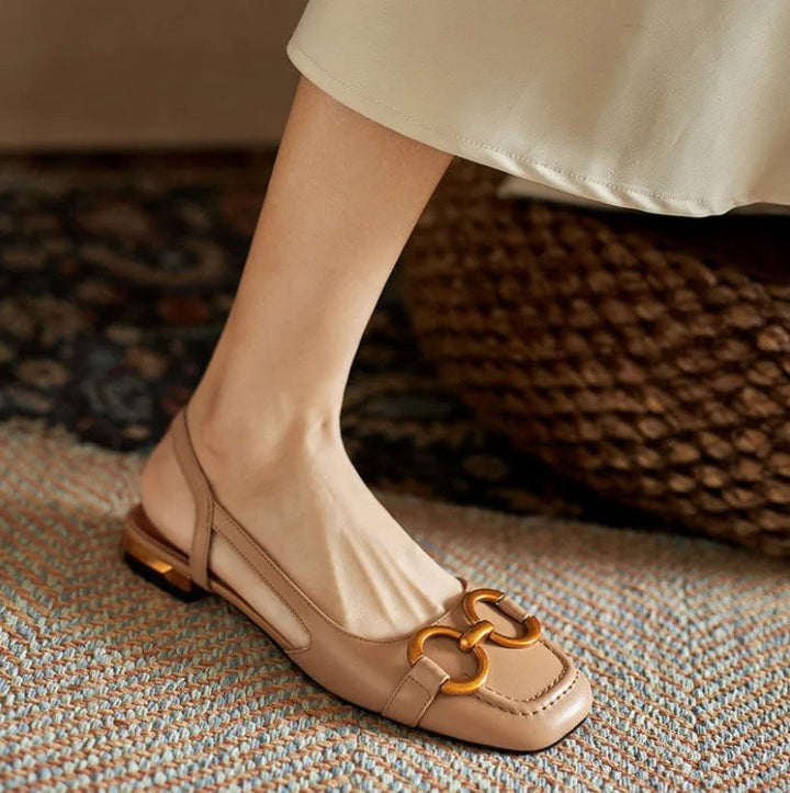 Lägenheter För Kvinnor | Slingback Fyrkantig Tå Detalj