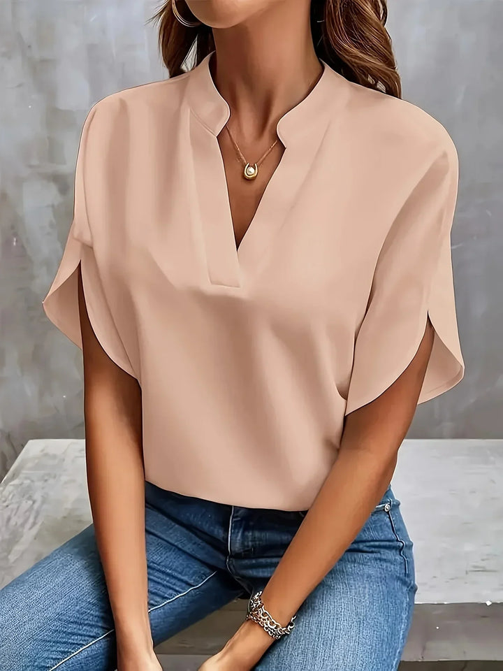Kvinnors Blus | V-Hals med Skräddarsydd Design