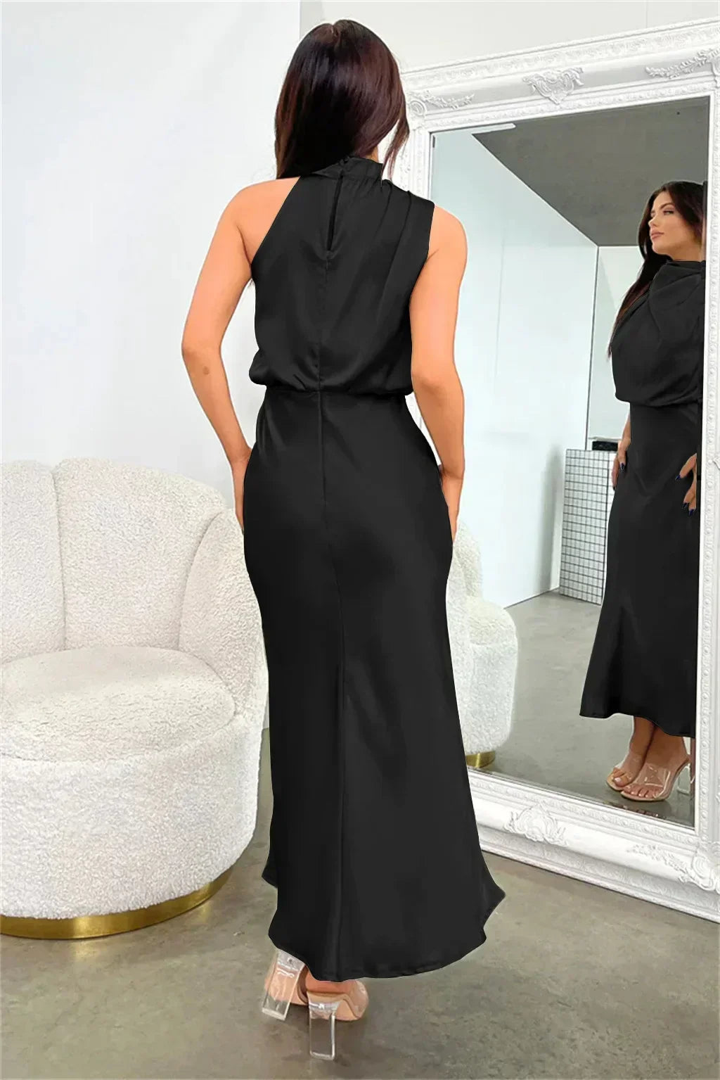 Kvinnors Aftonklänning | Halterneck Maxi