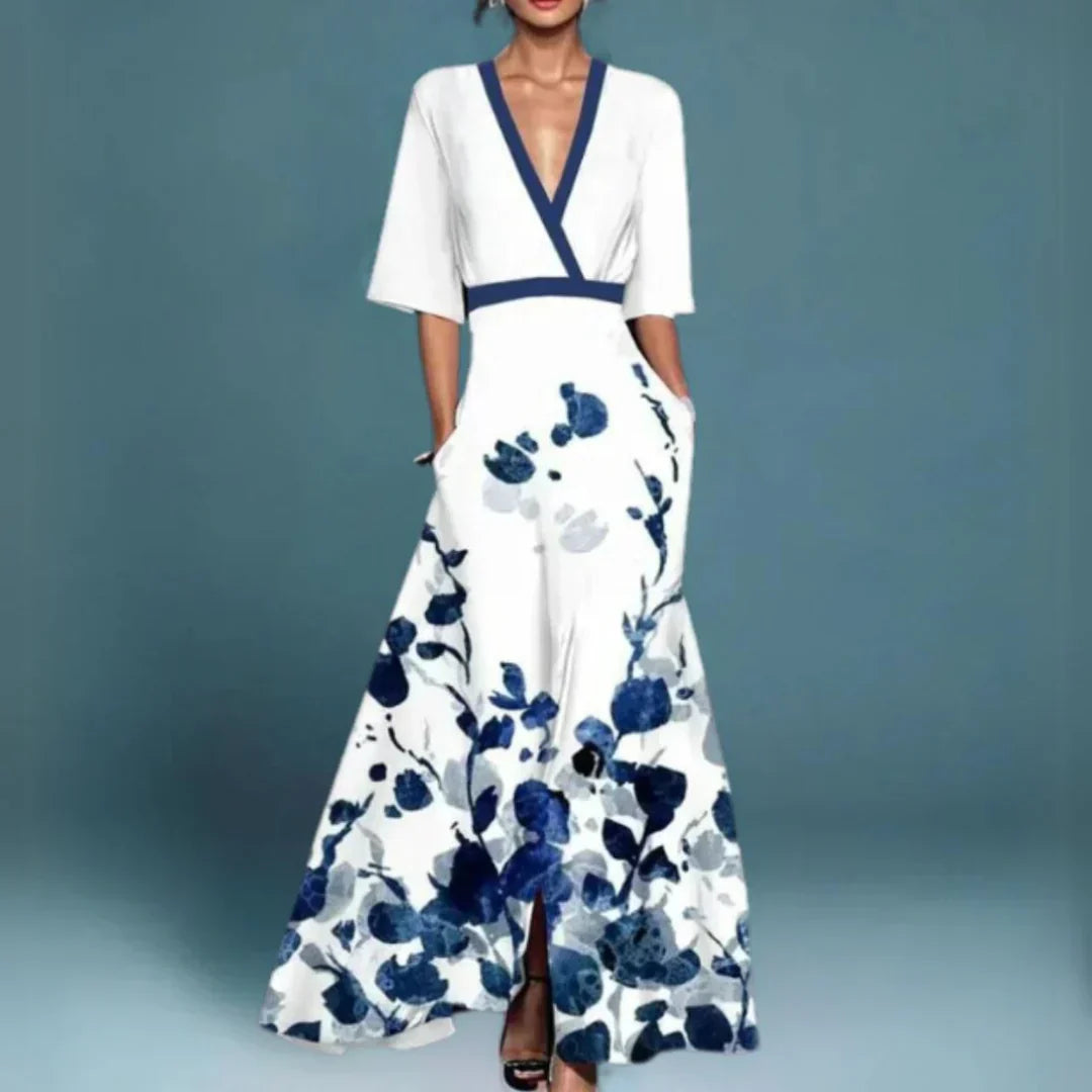 Kvinnors Klänning | Blommig Maxi Wrap Stil