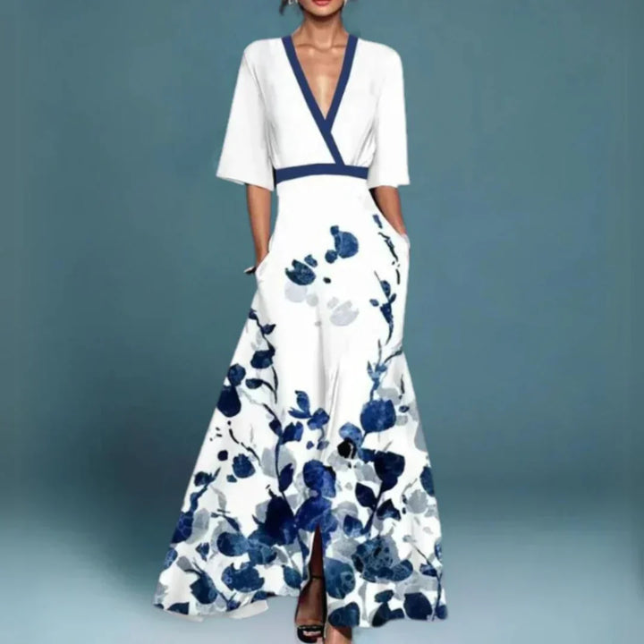 Kvinnors Klänning | Blommig Maxi Wrap Stil