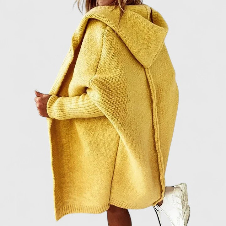 Kvinnors Cardigan | Huva Öppen Framsida