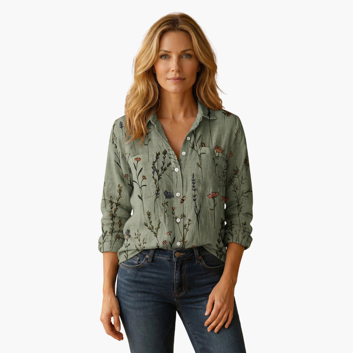 Kvinnors Blus | Långärmad Paisley