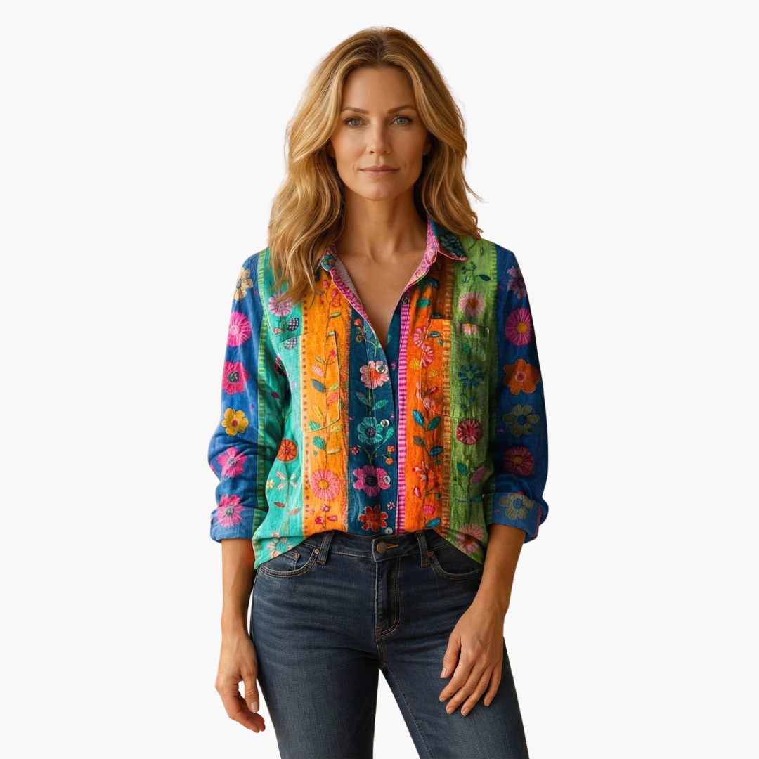 Kvinnors Blus | Långärmad Paisley