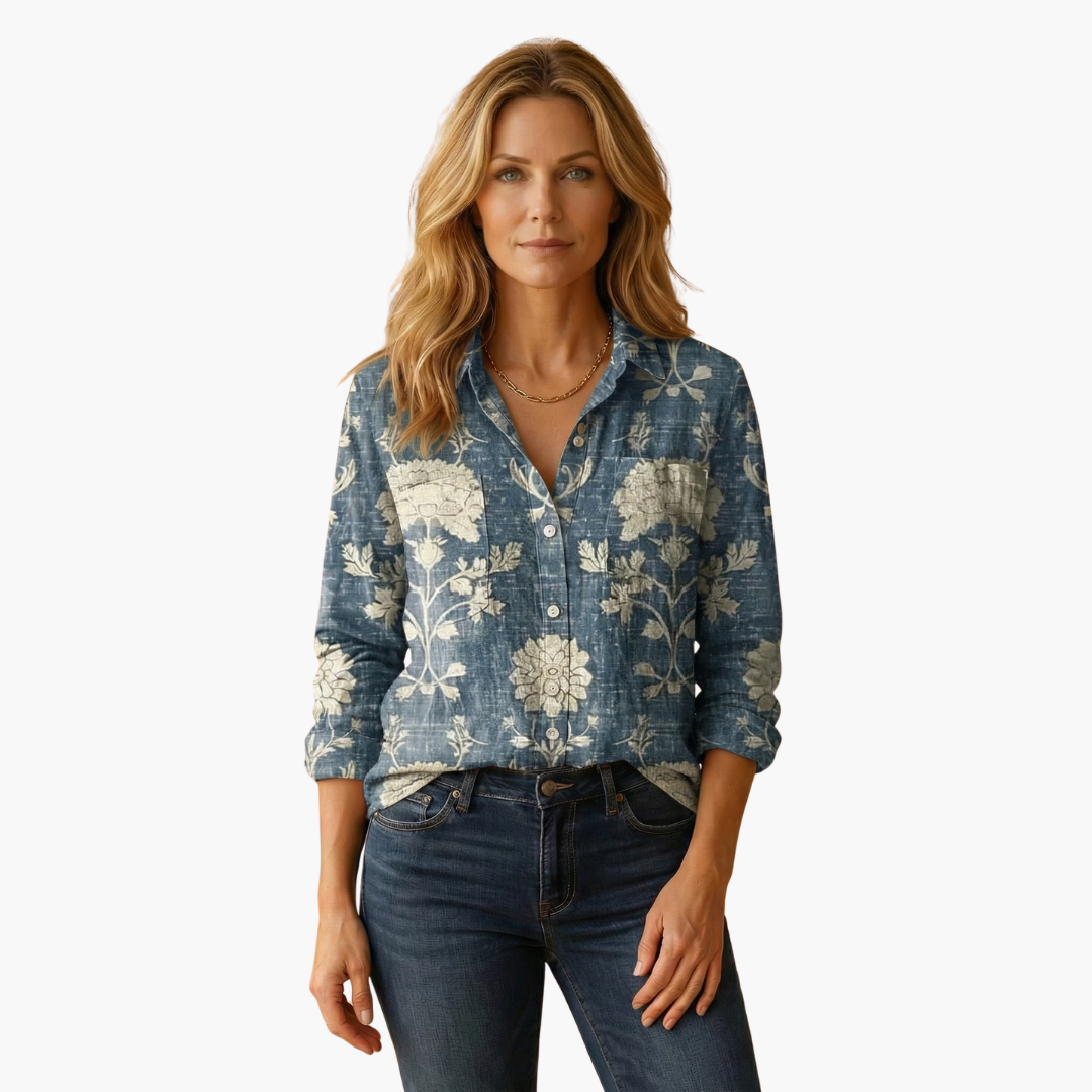 Kvinnors Blus | Långärmad Paisley