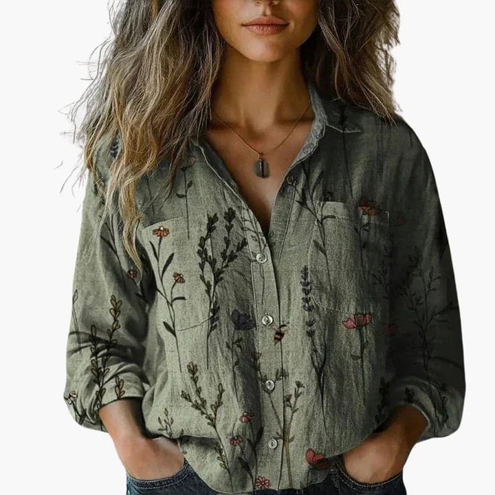 Kvinnors Blus | Långärmad Paisley