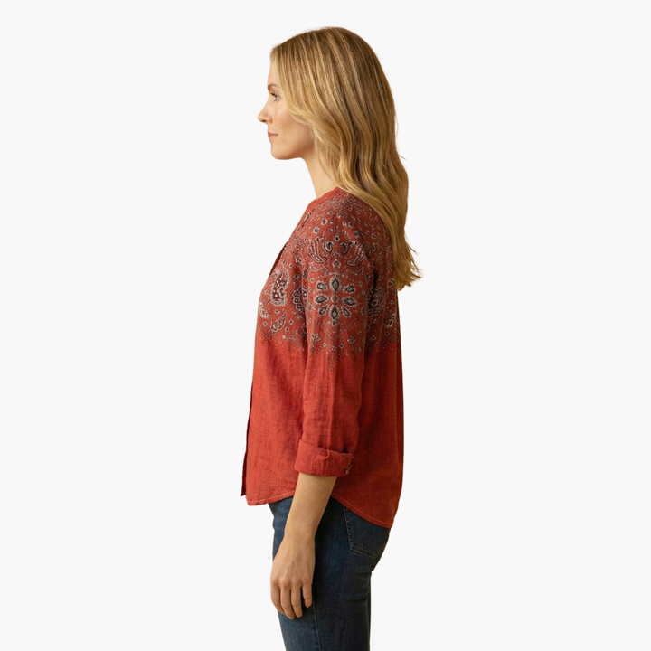 Kvinnors Blus | Långärmad Paisley