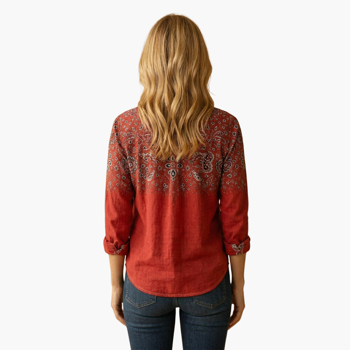 Kvinnors Blus | Långärmad Paisley