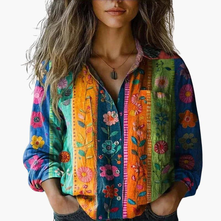 Kvinnors Blus | Långärmad Paisley