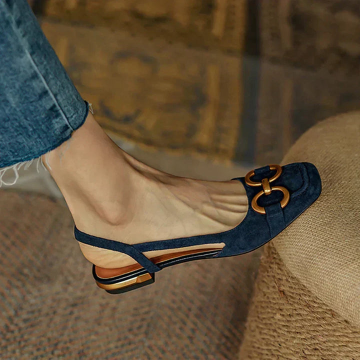 Lägenheter För Kvinnor | Slingback Fyrkantig Tå Detalj