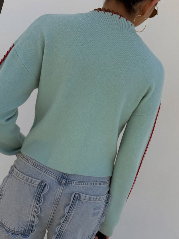 Dam Cardigan | Bläckfiskmönster Stickad