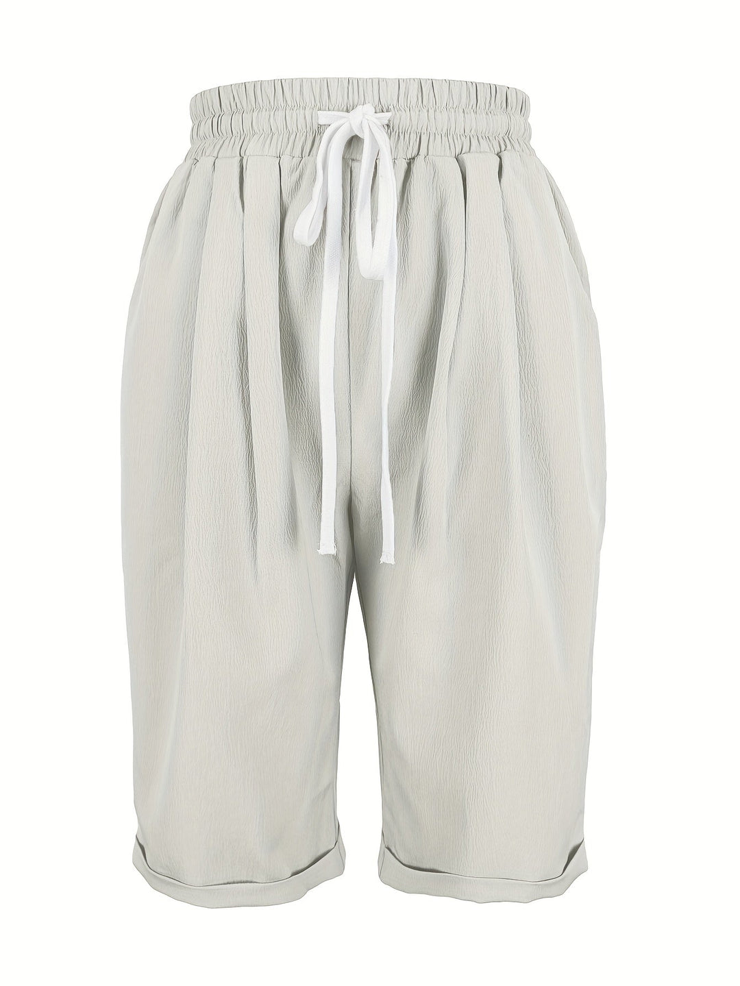 Kvinnors Shorts | Pull-On Rakt Ben Cropped