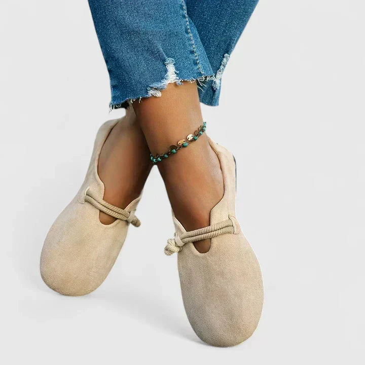 Loafers För Kvinnor | Rund Tå Repdetalj