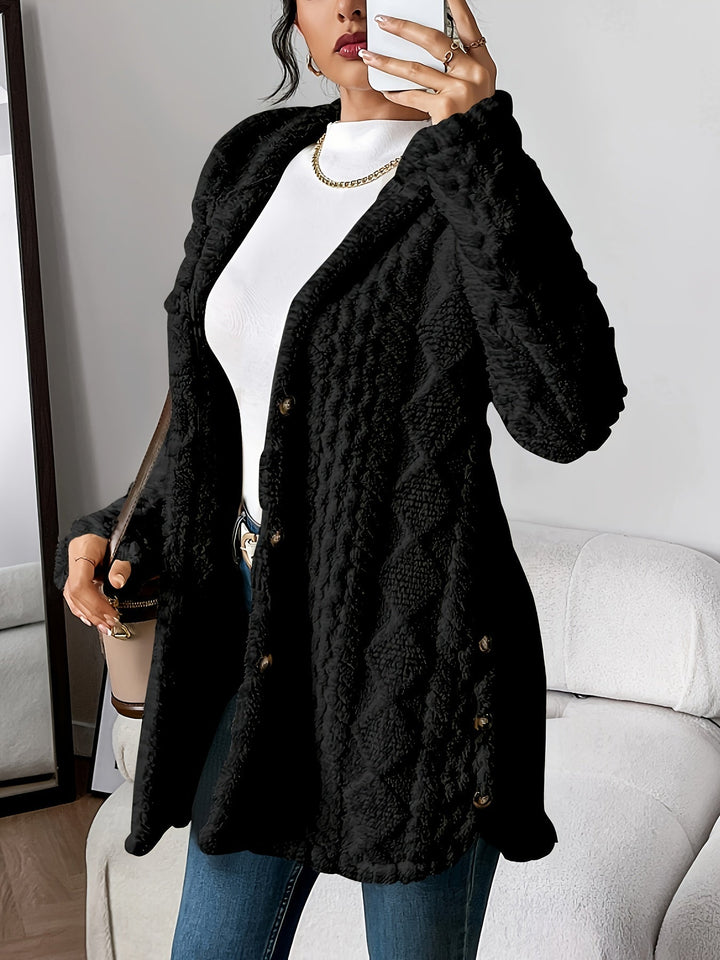 Kvinnors Kofta | Huva Casual Stil