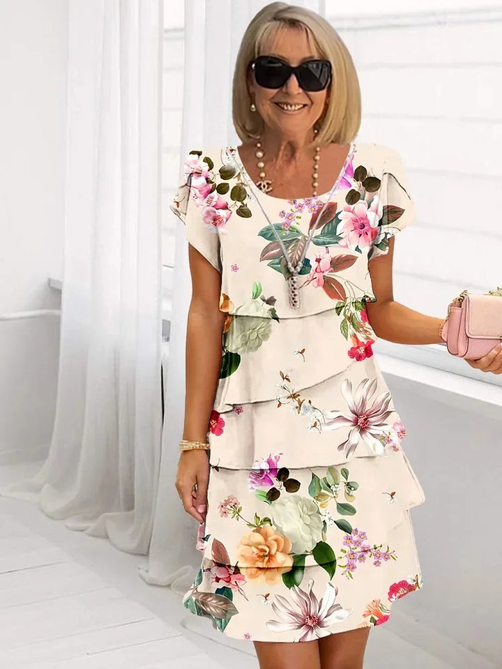Kvinnors Midi Sommardress | Lagerpåbyggd