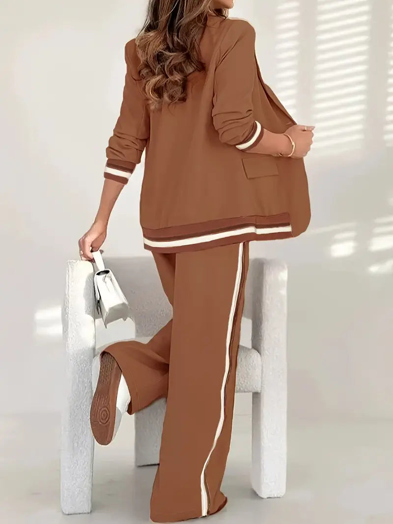 Dam Lounge Set | Skräddarsydd Blazer Raka Byxor