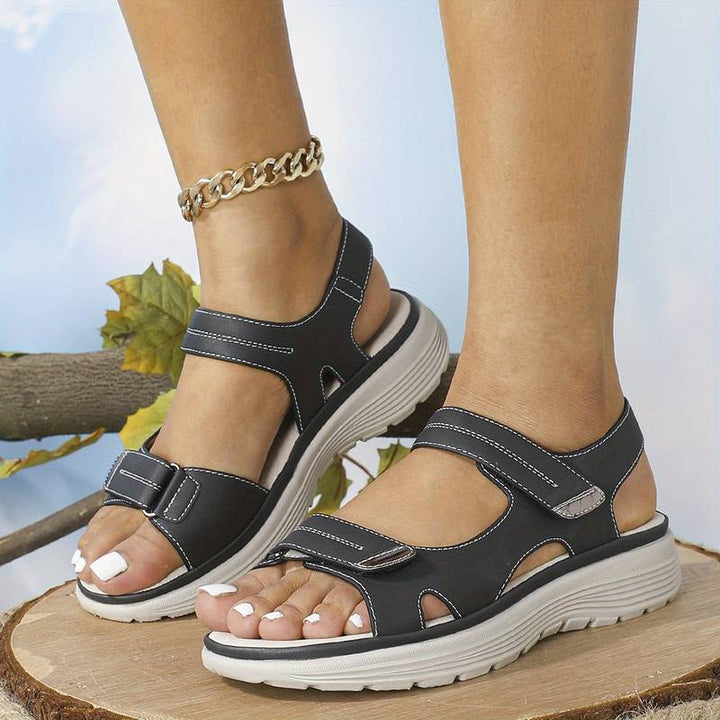 Sandaler för kvinnor | Öppen tå med flera justerbara remmar